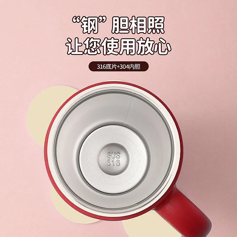 High Appearance New Lock Core Tumbler 316 Stainless Steel Vacuum Insulated Double Wall Straw Cup Car Thermos Cold Retention Mug