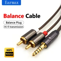 Para amplificador de potencia, reproductor de Audio de TV, Audio RCA reemplazable, 2,5mm, 4,4mm, Cable de actualización equilibrado a 2 conectores RCA