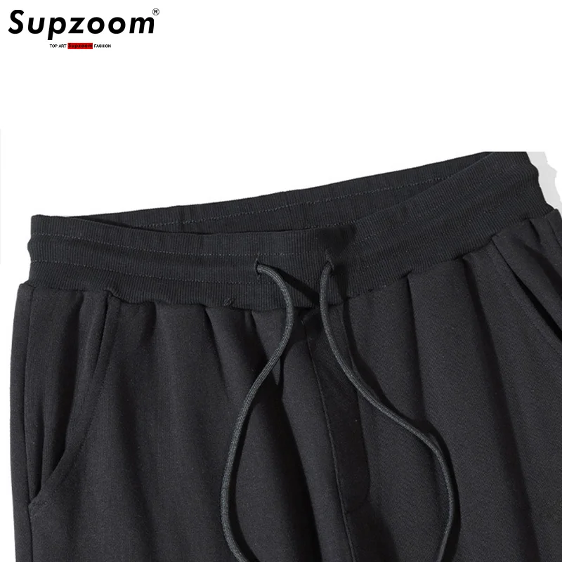 Supzoom New Arrival Chinese Style Elastic Waist Autumn Loose Embroidery Trend Casual Couple Men Cotton Pants Sweatpants