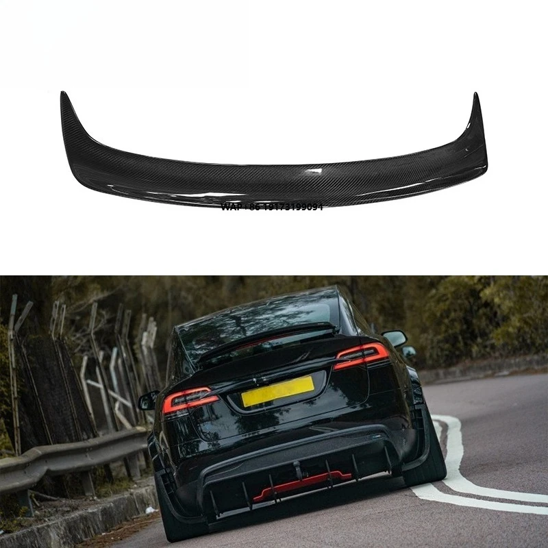 

RZ Style Carbon Fiber Rear Spoiler for Model X Tail Wing Rear Trunk Wing Body Kit Car Auto Parts Accessories