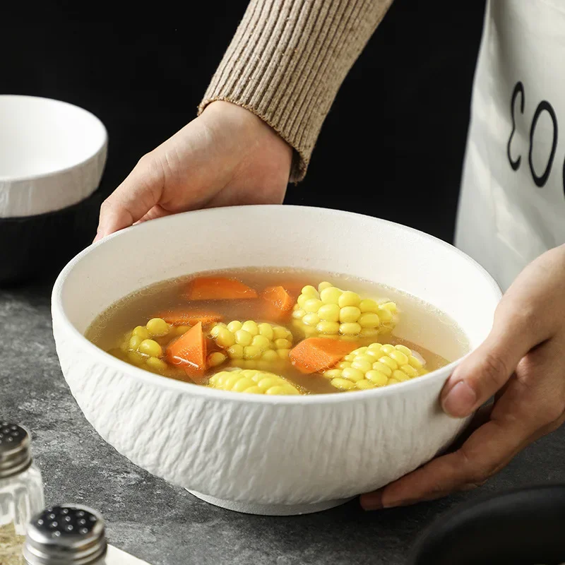 1Pc Ceramic Bowls, Household Rice Bowls, Restaurant Tableware