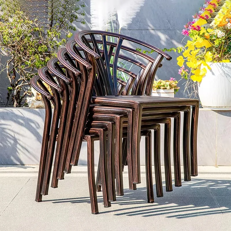 High-quality all-aluminum garden chair backyard chair restaurant outdoor dining chair
