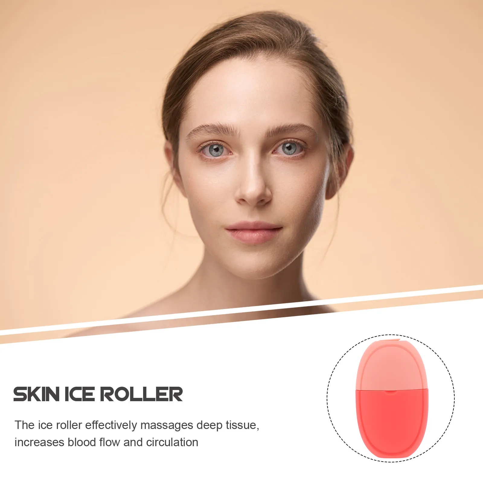 Silicone Reusable Facial Cooling Tool Deep Tissue Massage Blood Circulation Portable Face Eye Massager Compact