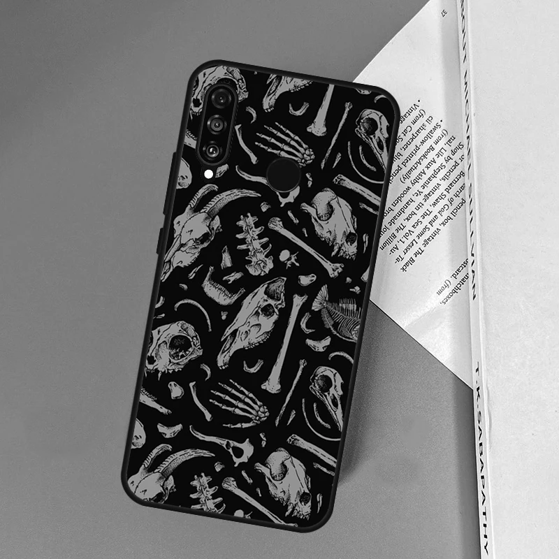 Bones Skeleton For Huawei Nova 5T 9 10 SE 7i 8i 11i Y60 Y61 Y70 Y90 P Smart P20 P30 P60 Pro P40 Lite Case