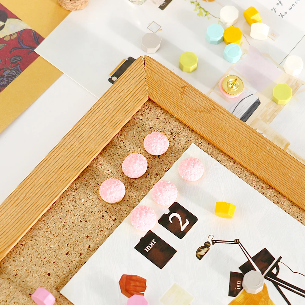 pink color 15pcs metal Quality Cork Board Safety Colored Push Pins Thumb Tack Office School Accessories Supplies