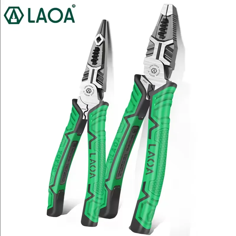 

LAOA Многофункциональные плоскогубцы 5-в-1, кусачки для зачистки проводов с игольчатым носом, клеммные плоскогубцы, плоскогубцы с игольчатым носом, кусачки