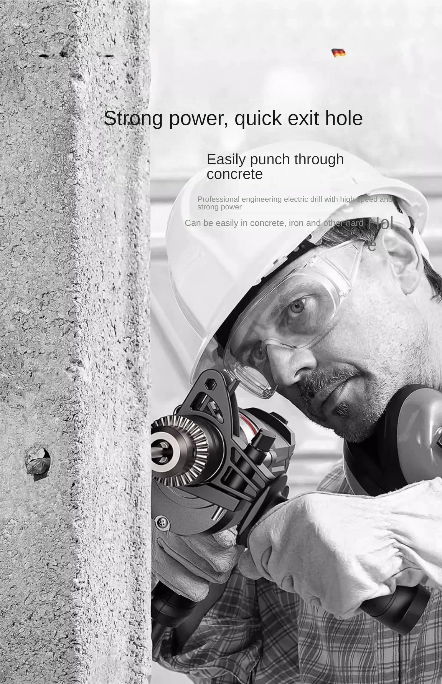 Taladro con cable compacto de 220 V para trabajos de precisión y espacios apretados, ideal para proyectos de bricolaje