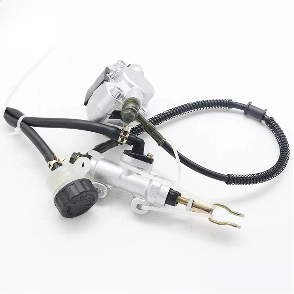 1118 Rear Disc Foot Brake Assembly With Brake Calipers & Brake Master Pump for 4 Wheelers Quad 150CC 200CC 250CC Go-Kart / Dirt