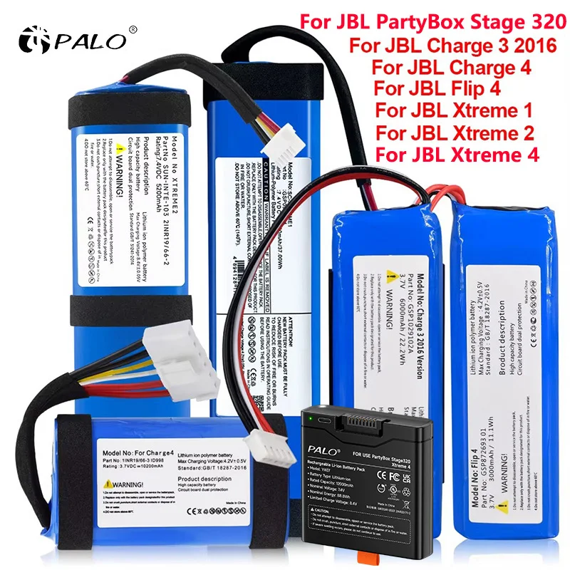 PALO GSP0931134 GSP872693 01 GSP1029102A Replacement Battery for JBL XTREME 1 2 4，Flip 4，Charge 3 2016，Charge 4 Speaker Bateria