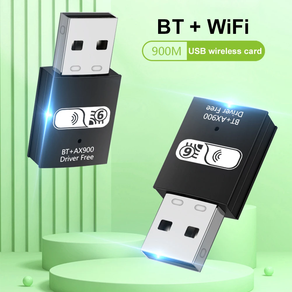 Adaptor WiFi USB BT5.4 Dual Band 2.4G & 5G Penerima Jaringan Eksternal Transmitter Penerima Sinyal Dongle untuk Rumah Kantor