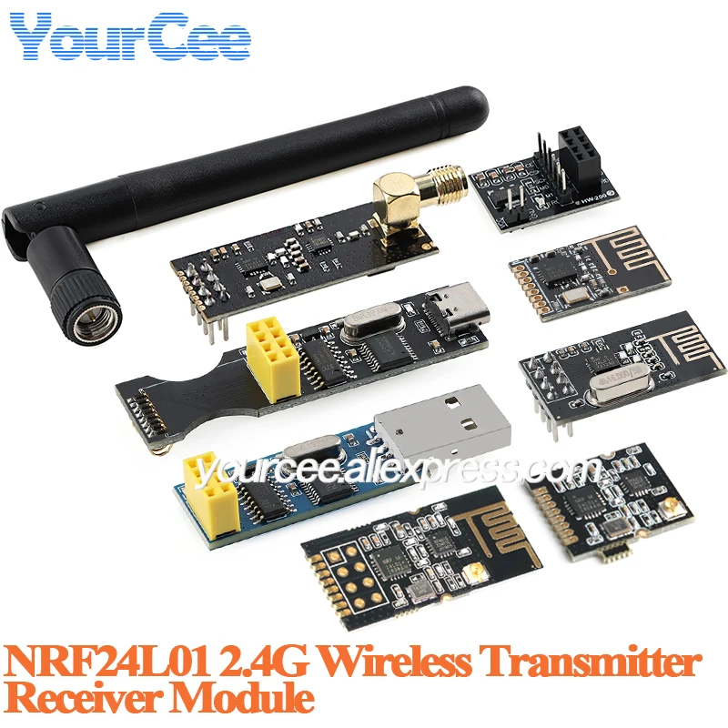 NRF24L01+PA+LNA NRF24L01 Mini 2.4GHz RF Wireless Module Power Enhanced Receiver Transceiver Board USB WIFI serial port module