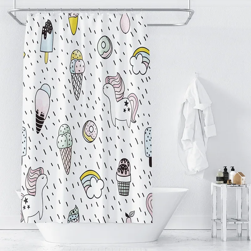 isn\'t wind simple home bathroom shower curtain small fresh partition  waterproof mildew-proof opaque