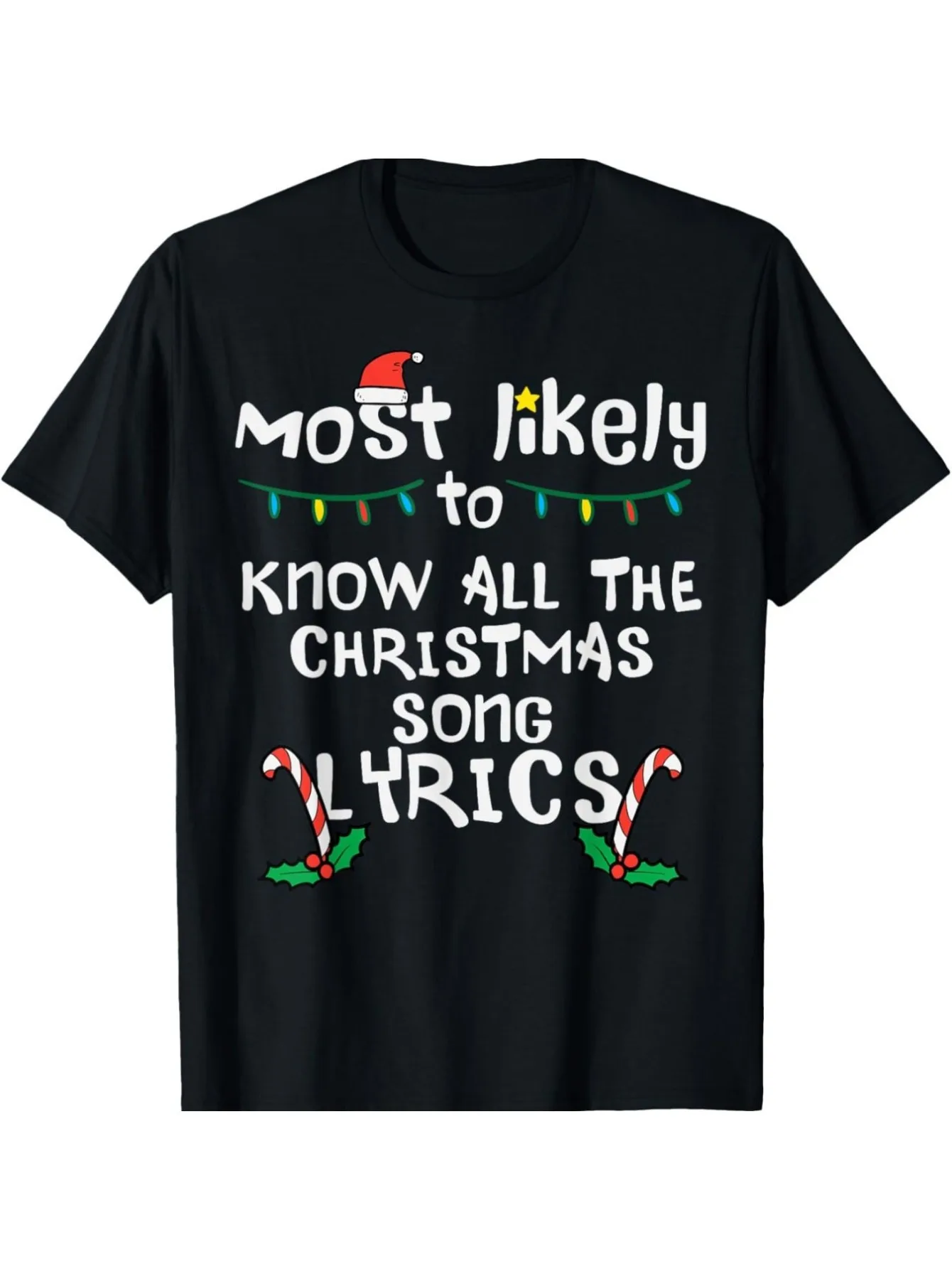 

Know All Christmas Songs Tee, Holiday Graphic Christmas Casual Tee