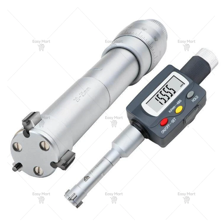 Three-Jaw Inner Diameter Micrometer Three-Point Inner Measurement Inner Diameter Micrometer High Precision 0.001 Digital Display