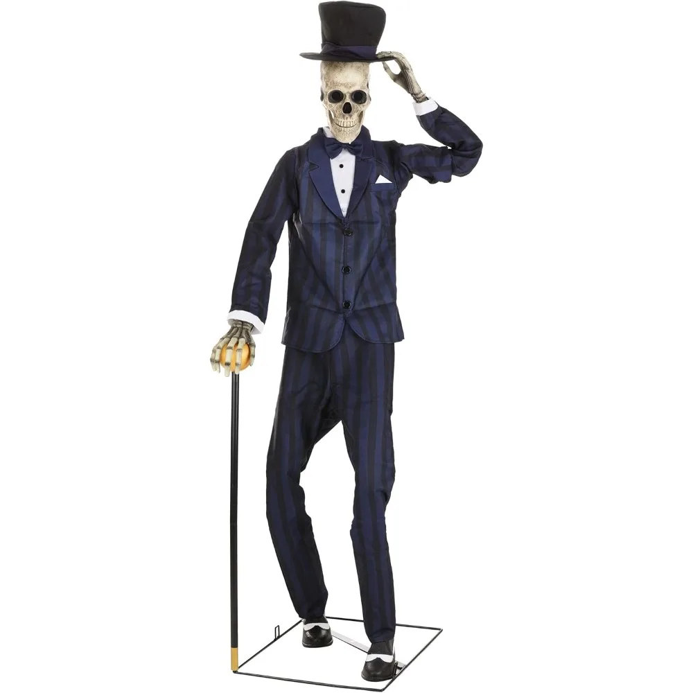 

Halloween Decoration Gentleman Skeleton LED lights will illuminate the eyes Suitable for scary courtyard haunted houses Prop