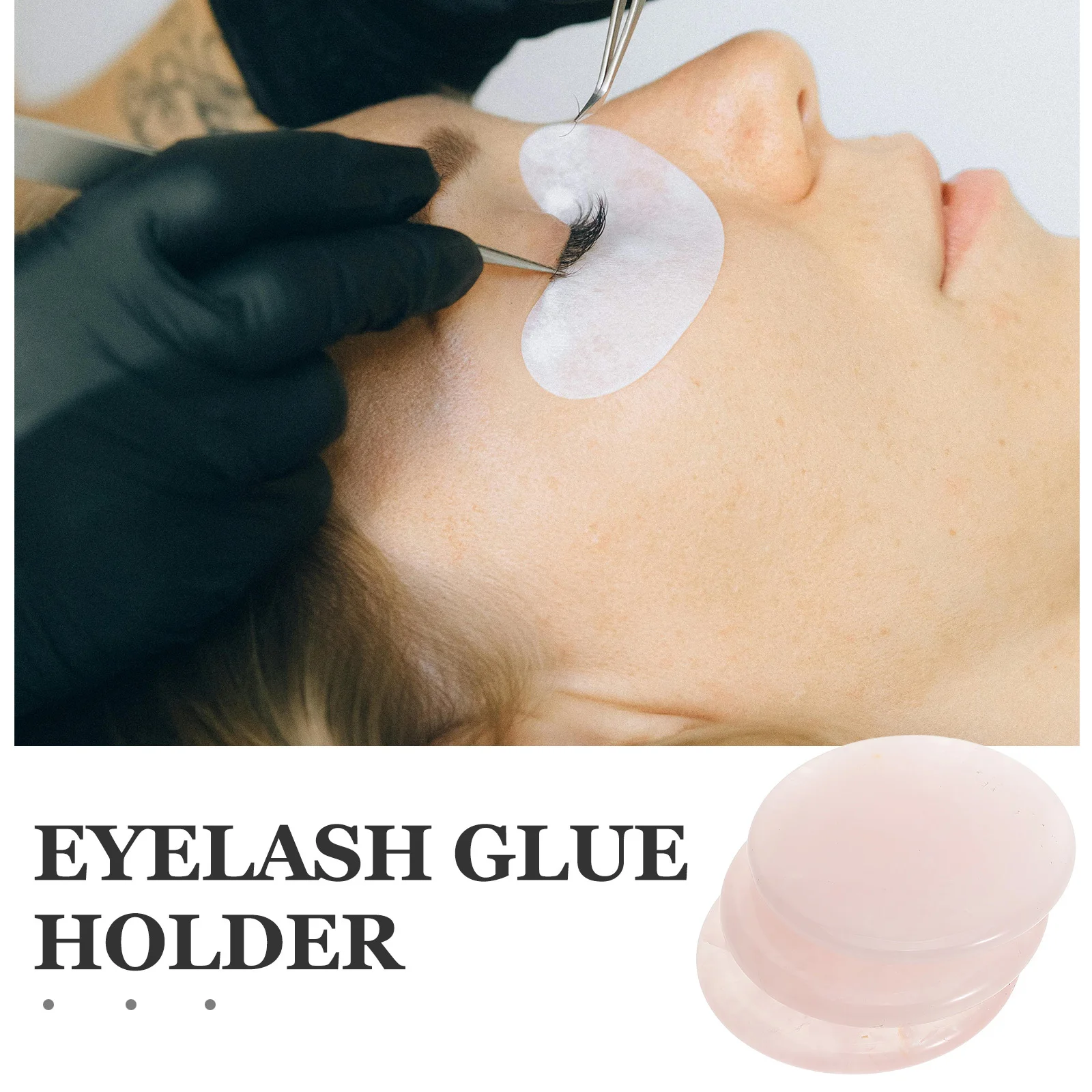 3개입 속눈썹 연장 팔레트 제이드 래쉬 접착제 트레이 인조 속눈썹 제작 플레이트 오거나이저 살롱 및 가정용