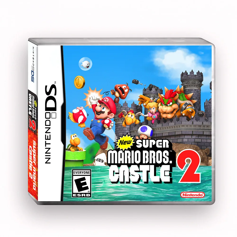 NDS Game cartridges New Super Mario Bros Castle 2 Boxed American version in English Cartoon Game Collection Cartridge gift