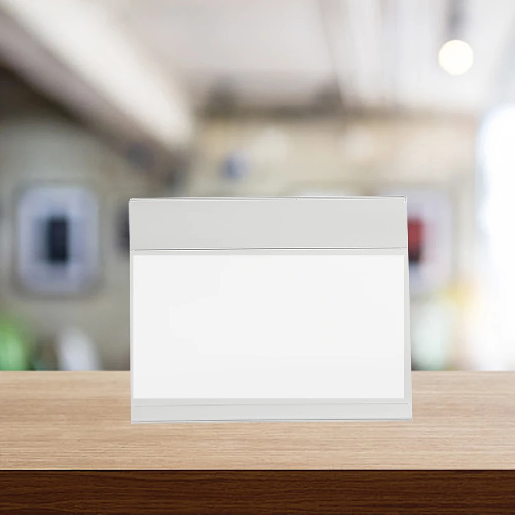 

3pcs Tags 110x85mm Acrylic Display Holders Advertising Clip Flyer Card Rack Practical Advertising Clips Shelf Labels