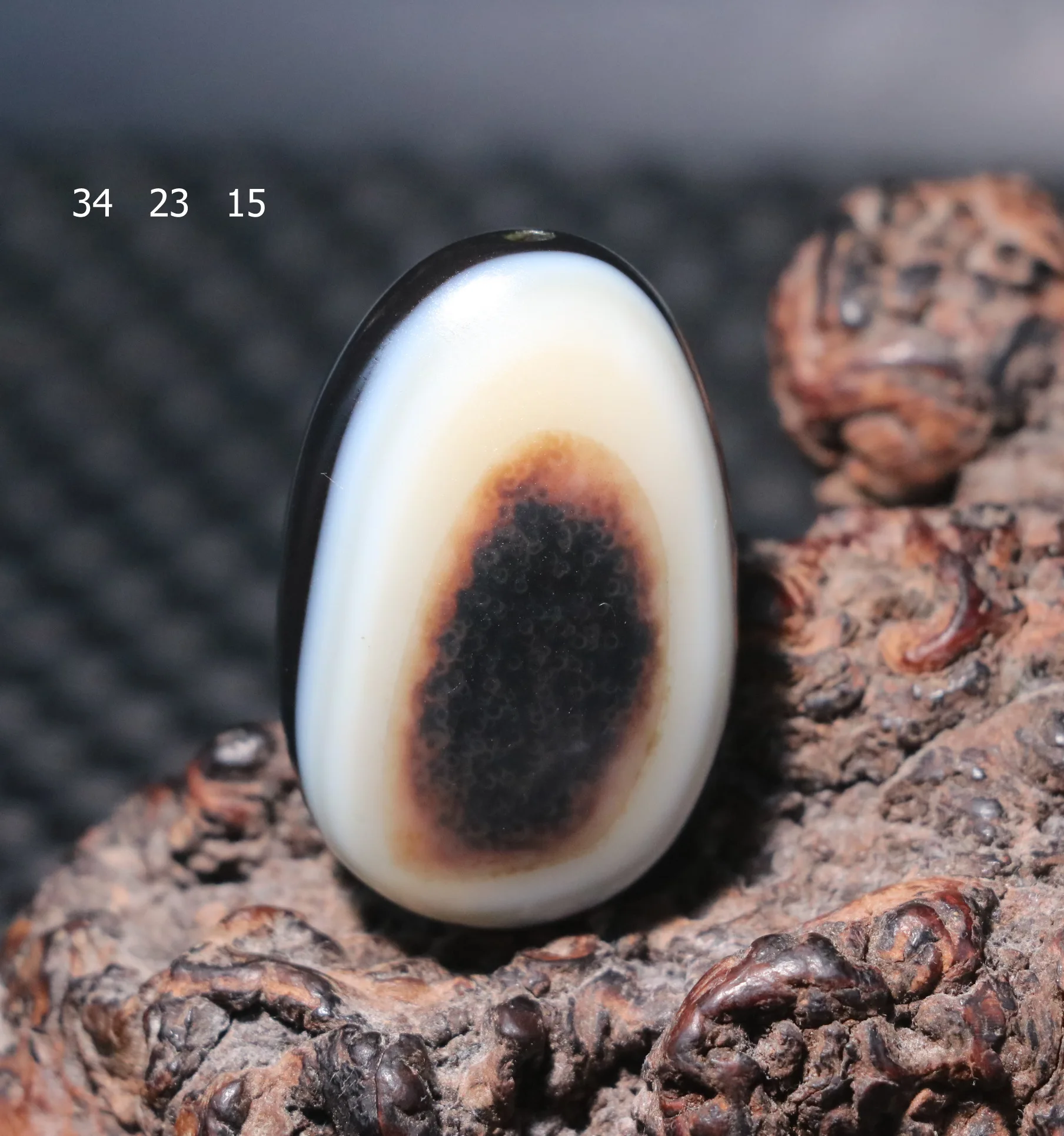 Magic Tibetan Old Agate Full Dragon Vein Fold Line 9 Eye dZi Bead Pendant Amulet Timestown  AA