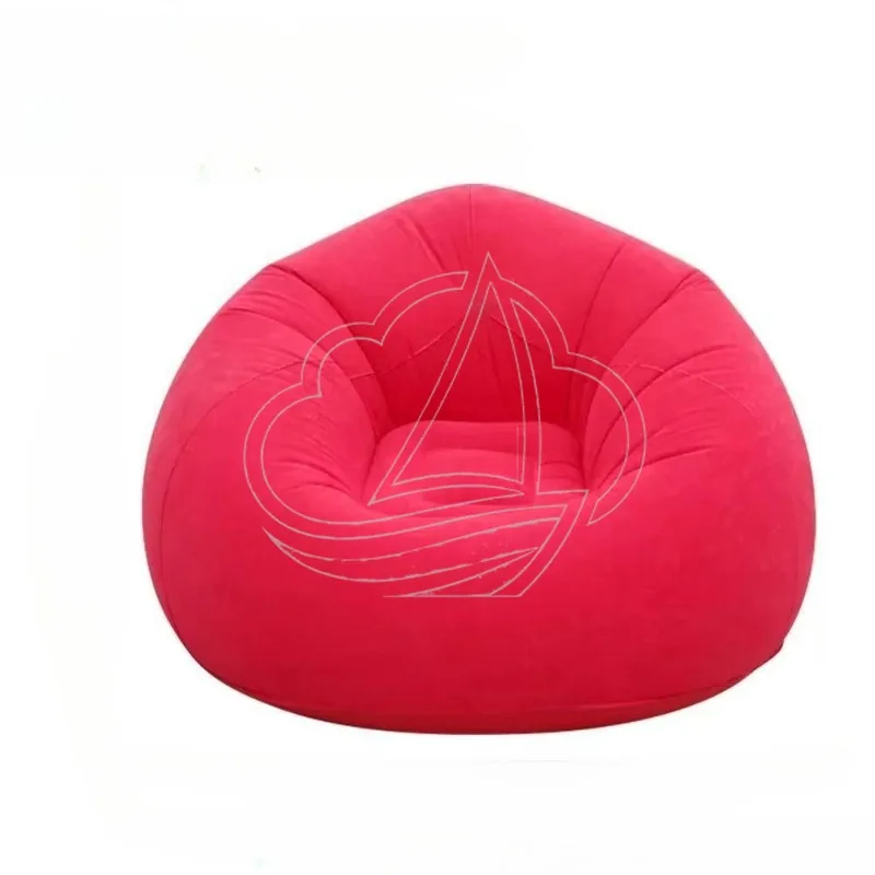 Popular Inflatable Lazy Chair, Foldable Outdoor Leisure Sofa Bed, PVC Flocking Portable Stool