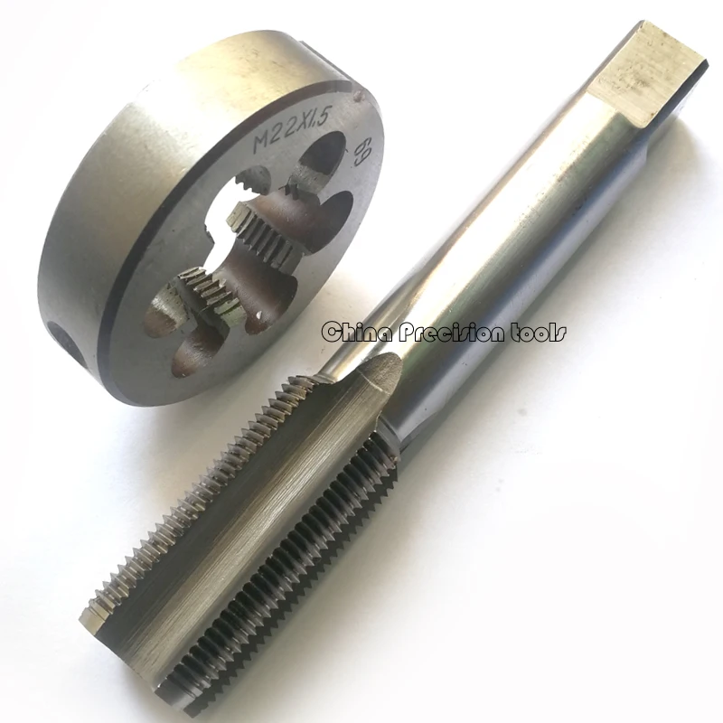 2pcs Metric thread hand Tap and Die set M21 M22 M23 M24 M21X1.5 M21X1 M22X2.5 M23X1 M24X2 M24X1.5 Machine plug taps dies sets