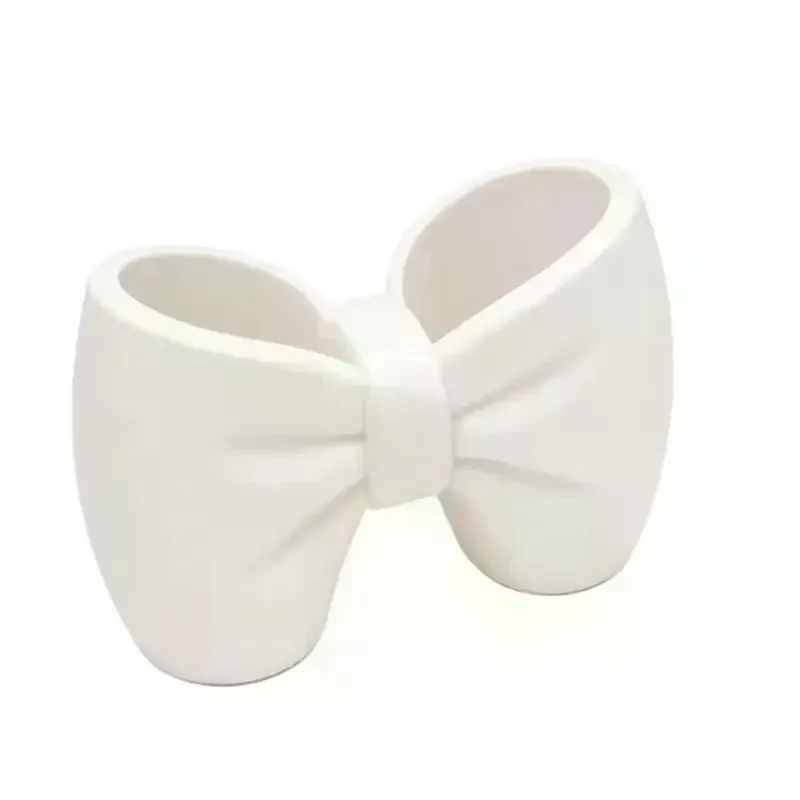 Bow Toothbrush Holder Cute Bathroom Organizer Plastic Desktop Storage Cup For Toothpaste Makeup Brushes Pens