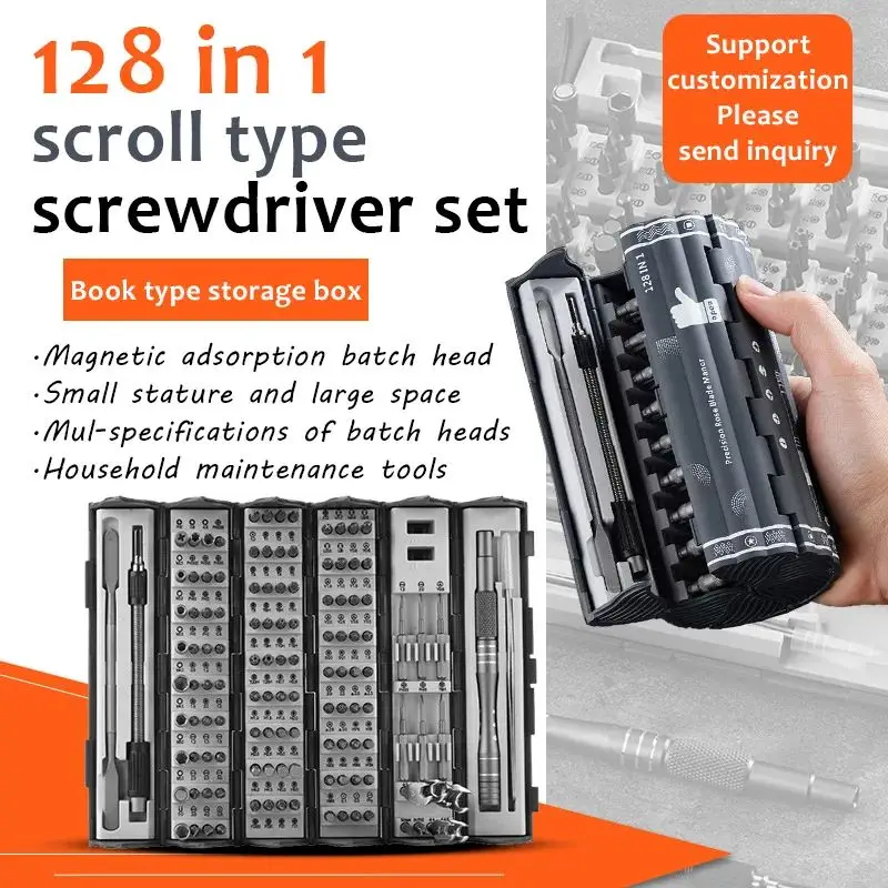 128 in 1 Repair Kit Magnetic Cordless Electric Screwdriver Bits Tools Set for Mobile Phone Repairing