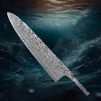 廚房廚刀刀坯,大馬士革鋼,VG10鋼材,半成品刀,DIY手工刀製作 10 最佳銷售 刀坯 - №6