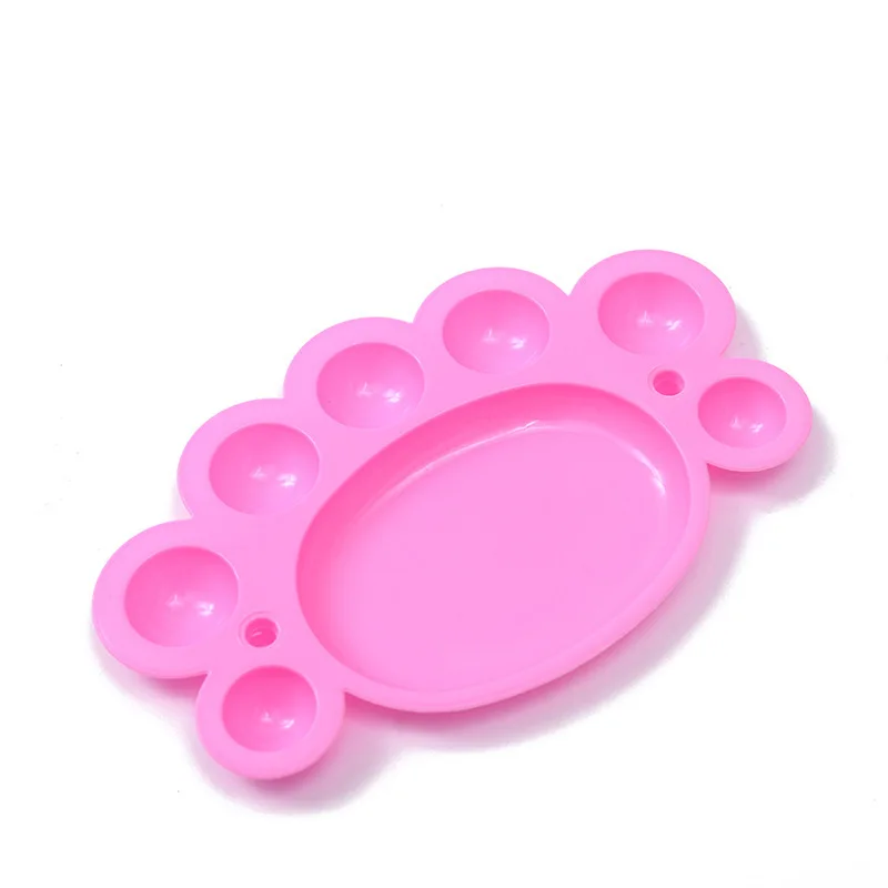 Fußabdruck Form Kunststoff Palette Kunst Malerei Lagerung Farbe Tablett Box für Kunst Malerei liefern Werkzeuge