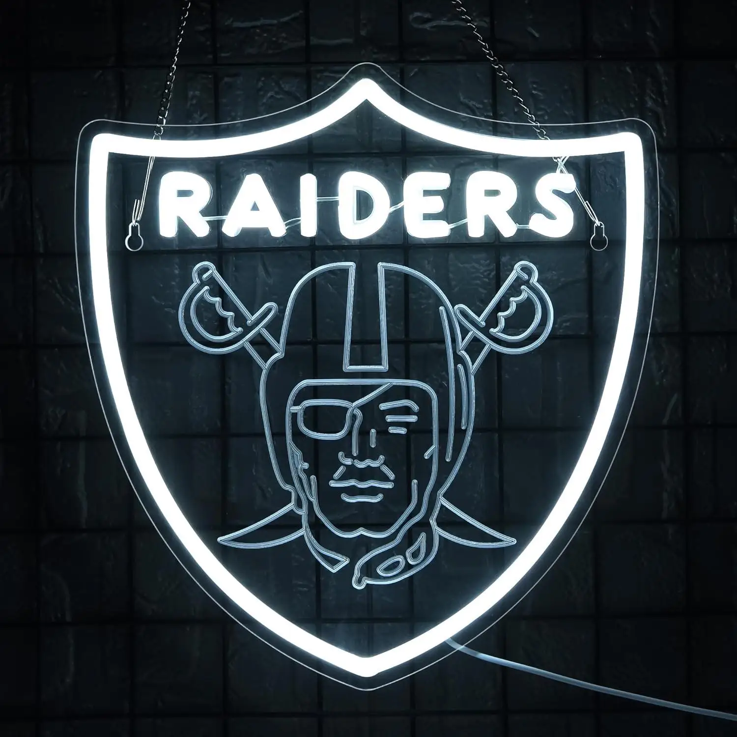 

Football Neon Sign Raider Football Team Logo LED Neon Light for Bar Man Cave Boy's Bedroom Club Party Gifts for Fans Wall Light