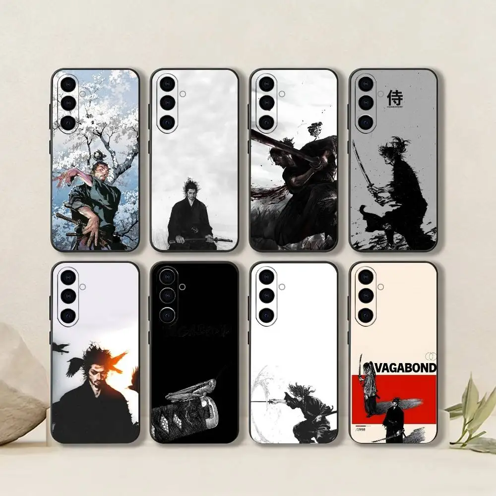 V-Vagabond Miyamoto Musashi Phone Case For Samsung Galaxy A73,A72,A71,A70,A53,A52,A51,Others Soft Black Cover