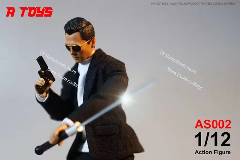 A BRINQUEDOS-Action Figure Set para Fãs, A002, 1:12 Escala, Terno Homem Soldado Kane Filme, Inteligente Brave Agent Simulação, 6 ", Conjunto Completo Masculino, Em Stock