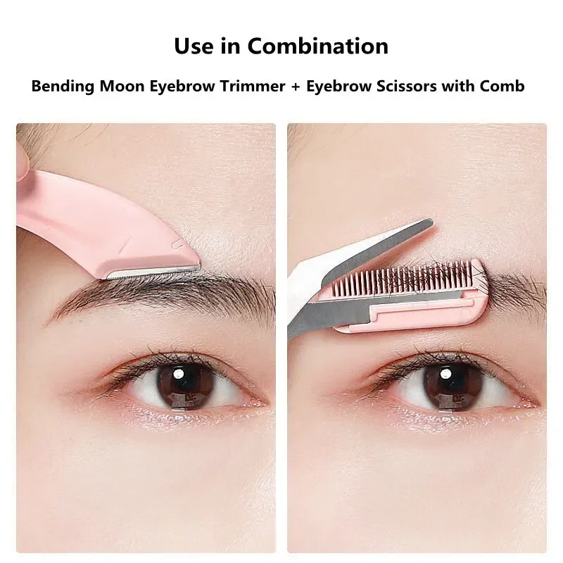 Set Portátil para el Cuidado de Cejas, Depiladora Facial para Mujer, Tijeras y Peine de Precisión, Kit de Belleza Multifuncional para Recortar el Rostro