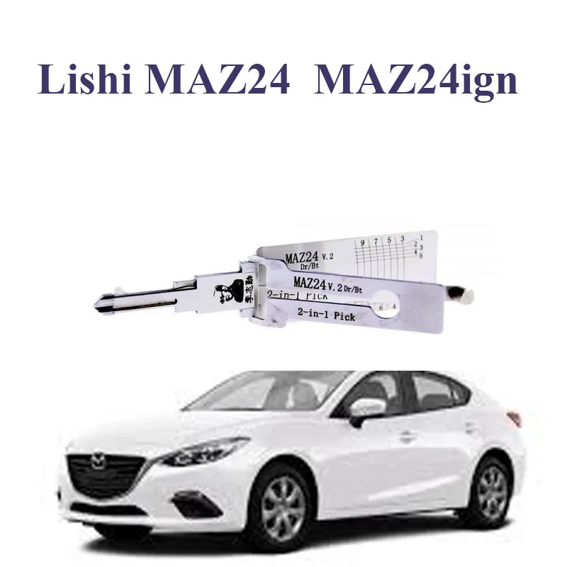 Lishi 2-in-1 MAZ24 V.3 MAZ24ig V.2 لـ Mazd/a لـ Souest لـ Haima لمسبار FOR/D 1996-1999 & Ranger 2002-2012 أدوات الأقفال