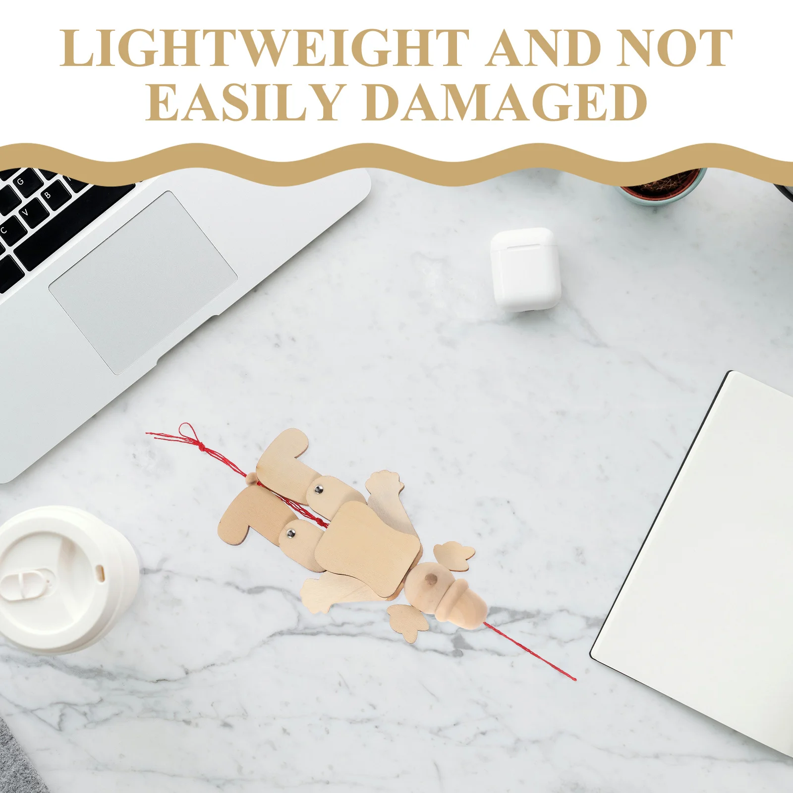 Marionetas de payaso con cuerda de madera sin terminar, manualidades DIY para niños pequeños, portátiles, sin necesidad de energía, marionetas de juego creativas en cuerdas, 6 uds.