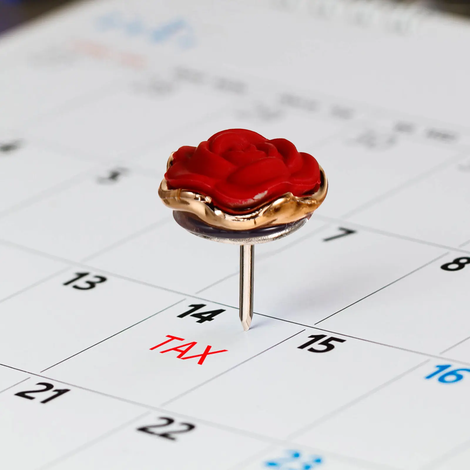 30 Piezas de Tachuelas con Forma de Rosa para Tablero de Corcho, Oficina, Hogar, Estudio, Marcadores de Mapas, Tablero de Anuncios, Tachuelas Decorativas