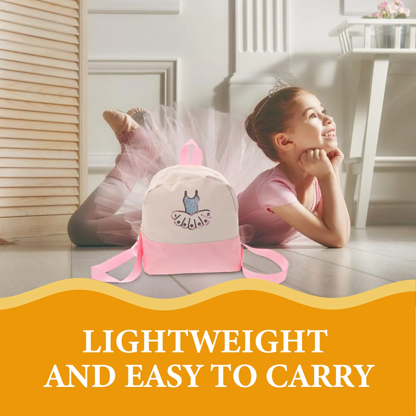 حقيبة ظهر للرقص بتصميم باليه لطيف وحقيبة رقص لإكسسوارات الأحذية ومسابقات فصول الباليه #5