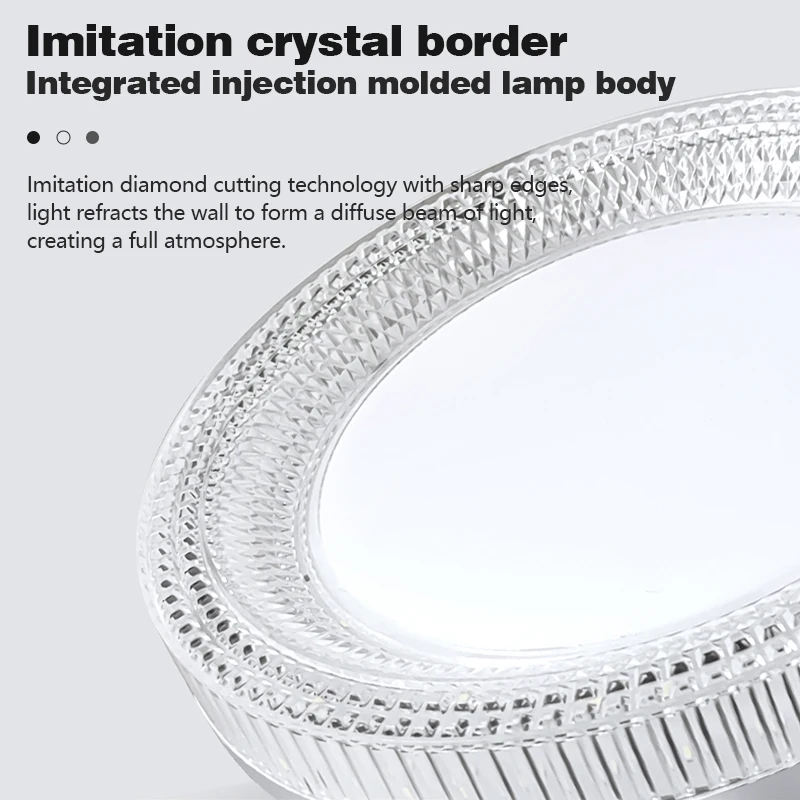 Imagem -05 - Moderna Lâmpada de Teto Led Cristal Circular Quadrado Casa Luz 48w 36 24 18 Quarto Sala Estar Decoração Interior Luz Ac85265v