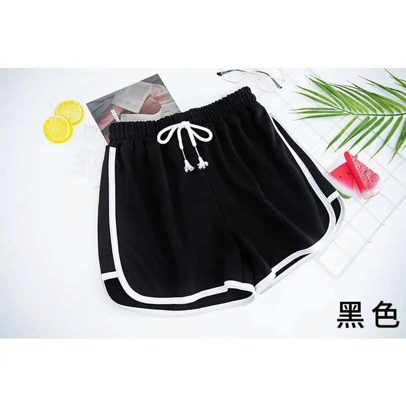 Shorts Women Summer Causal Drawstring Striped High Waist Outwear Sport Short Loose Comfy 3/4 Pants Fashion Bottoms Female Cloth