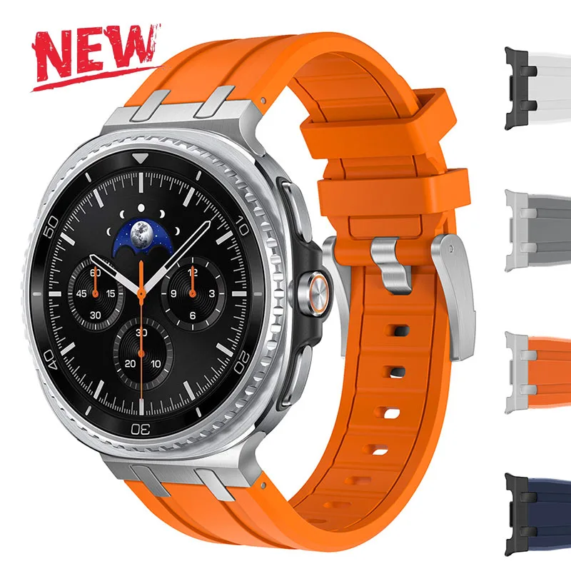 Correa deportiva de silicona para Samsung Galaxy Watch Band 8 Classic 46mm 40mm 44mm Correa pulsera suave para Galaxy Watch Ultra 2025 hombres