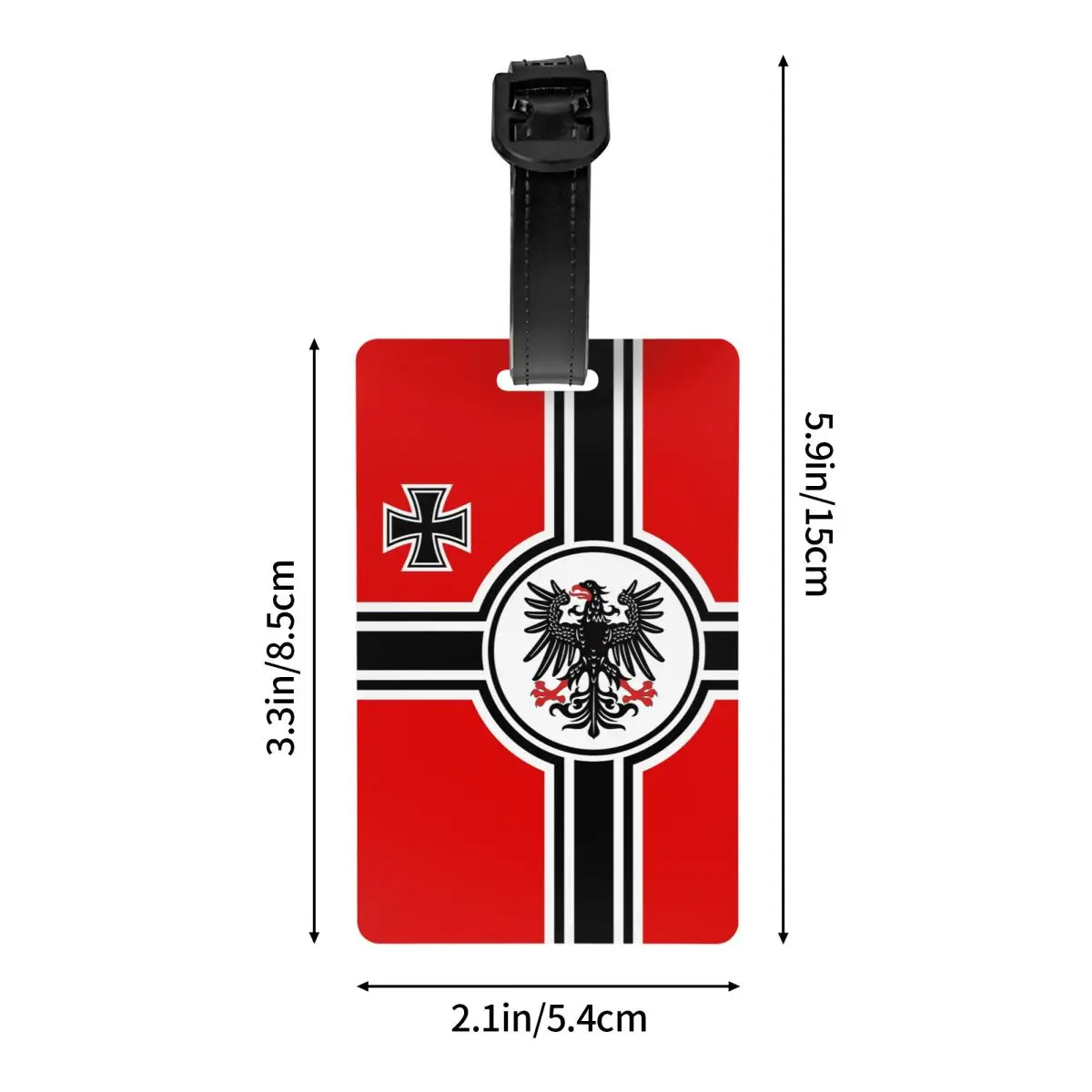 Kustom Jerman DK Reich Empire Of Flag Tag bagasi perlindungan privasi Jerman bangga label bagasi tas perjalanan koper label