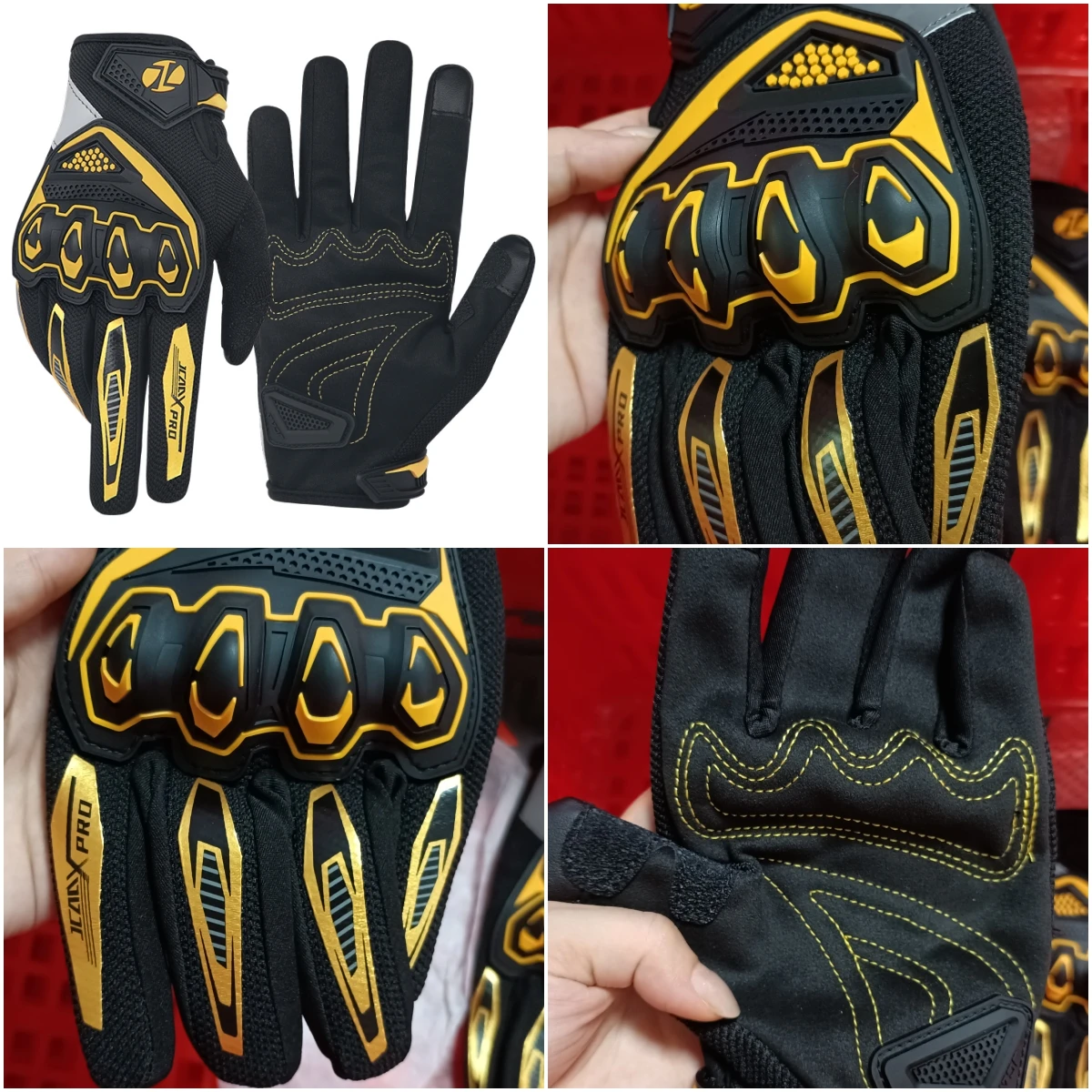 

Женские летние дышащие мотоциклетные перчатки JCAA — сенсорный экран с полным пальцем для езды на мотоцикле и верховой езды на открытом воздухе (M-XXL)