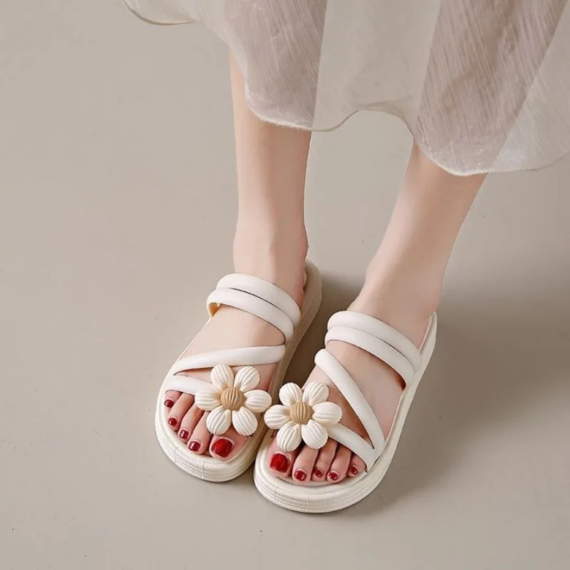 

Женские нескользящие стильные многофункциональные пляжные шлепанцы на платформе для жаркой погоды, модные, спортивные, с амортизацией, удобные, прохладные, для улицы