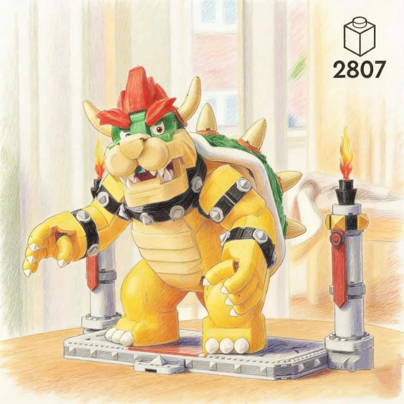 Bouwstenen Kasteel Showdown Super Sterke Bowser Boss 71411 Cool Tyrant Model Bouwstenen Speelgoed Verjaardag Kerstcadeau