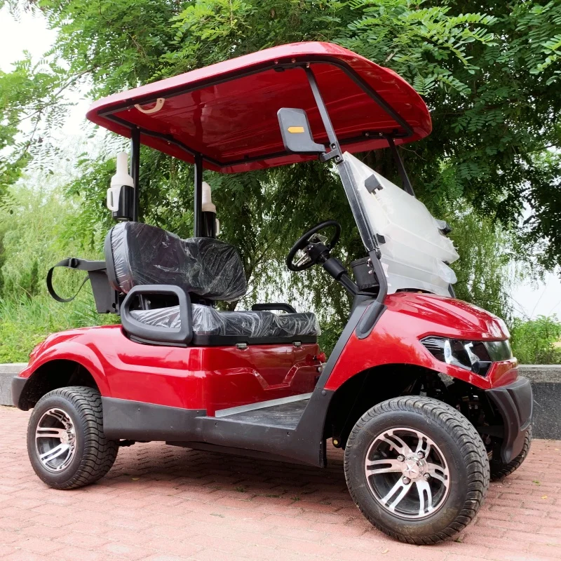 Wholesale High Quality Custom Color Golf Car Electric Club Golf Cart Price 12 Inch Tires Golf Bag Rack And Basket sand bucket X2