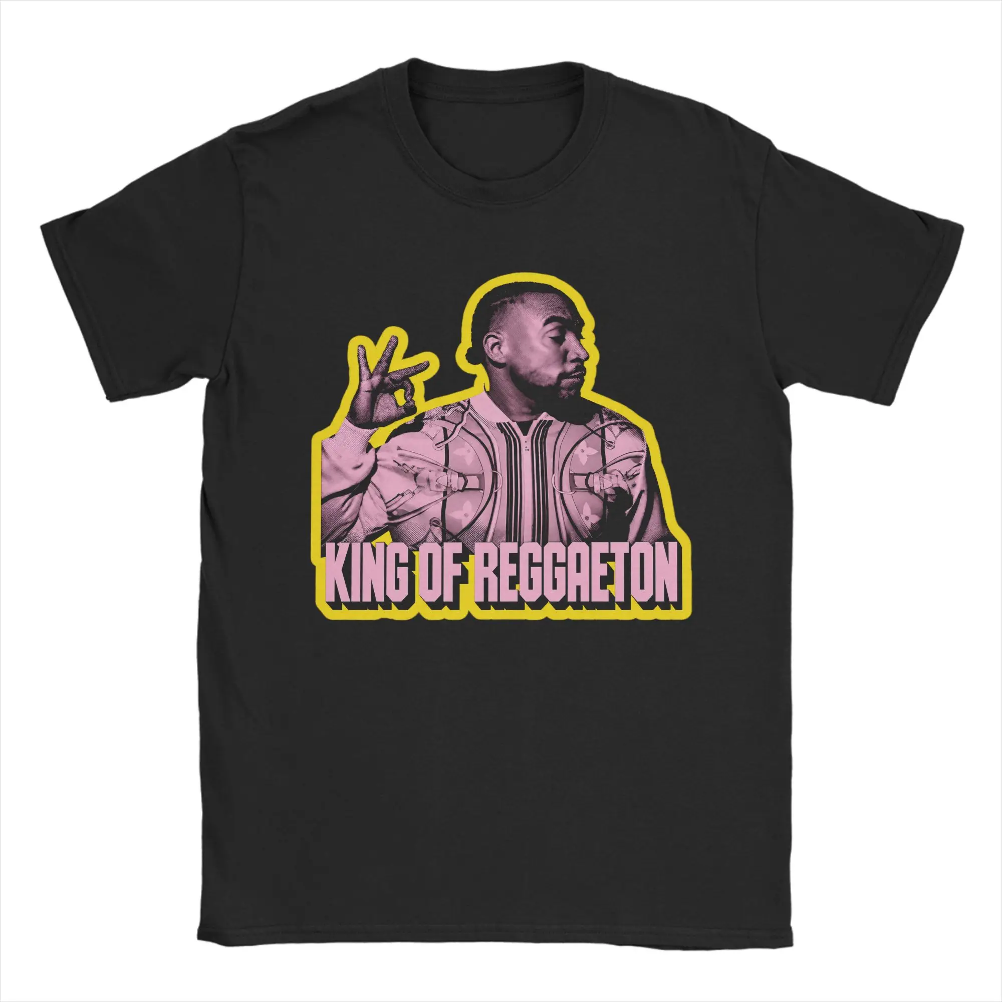 Oversized T Shirt Don Omar Pink King Of Reggaeton Cotton T Shirts  Novelty Tshirt for Men Summer Y2K Fun Short Sleeve Clothing
