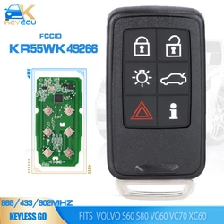 KEYECU KR55WK49266 902MHz/ 433MHz/ 868MHz 6 przycisk obudowa inteligentnego pilot z kluczykiem samochodowym bezkluczykowy dla 2008 - 2016 Volvo S60 S80 VC60 VC70 XC60