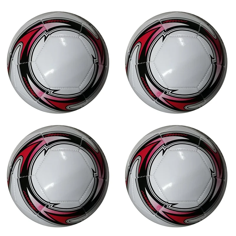 4 x professioneller Fußball, Größe 5, offizielles Fußballtraining, Fußball, Wettbewerb, Outdoor-Fußball, Weiß