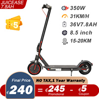 JUICEASE 350W Electric Scooter 7.8AH Folding For AOVOPRO M365 Mobility Disc Brake 31KM/H Max Speed 20KM Range Scooter Electric