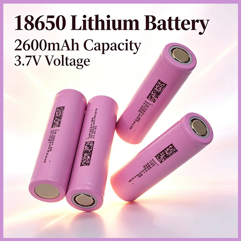 18650  2600mAh 3.7V Li-ion Rechargeable Battery + USB Charger Combo Set High Capacity for Flashlight, Headlamp, Toys, Power Bank